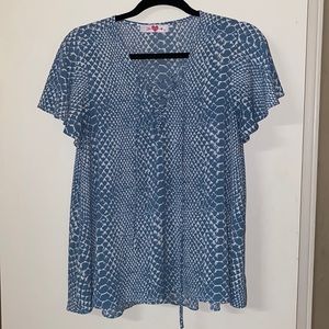 Buddy Love Snake Print Flowy Top - LARGE